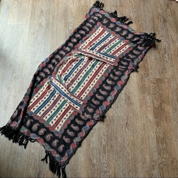 Anthropologie Guinevere Vinalhaven Boho Fringe Waterfall Cardigan Multicolor S - Picture 7 of 10